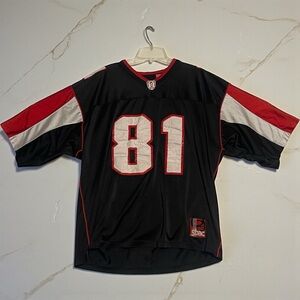 Atlanta Falcons Y2K #81 Black and Red Football Jersey Vintage 5BAC Men’s Large